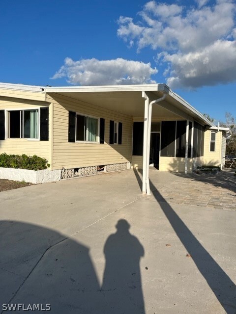 Current picture of the carport area