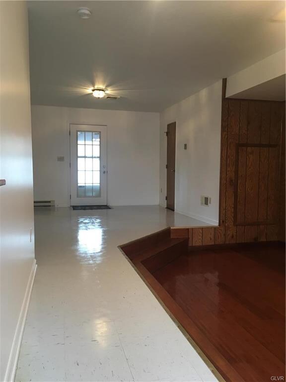 Lower level with sunken family room