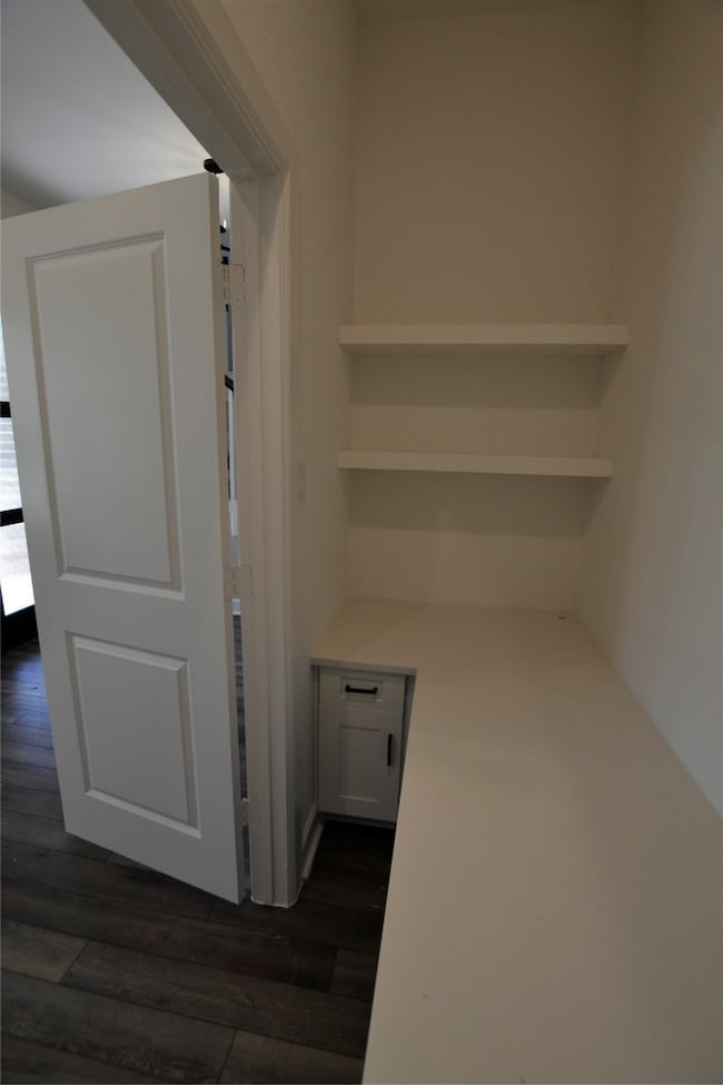 Built in desk with drawers