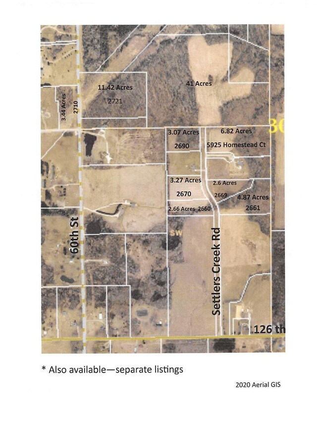 Settlers Creek All Properites Site Map