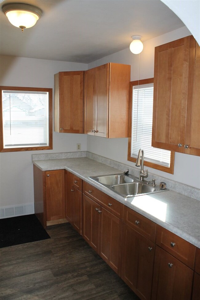 Bright and full of natural lighting this kitchen f