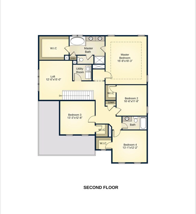 SECOND FLOOR PLAN (The Halifax)