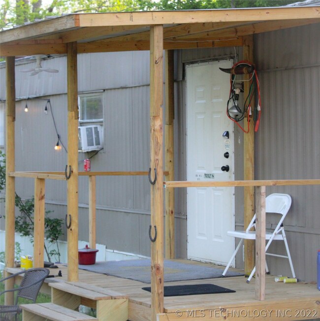 Newly built wood porch