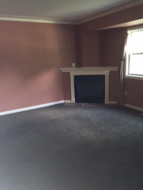 living room with fireplace