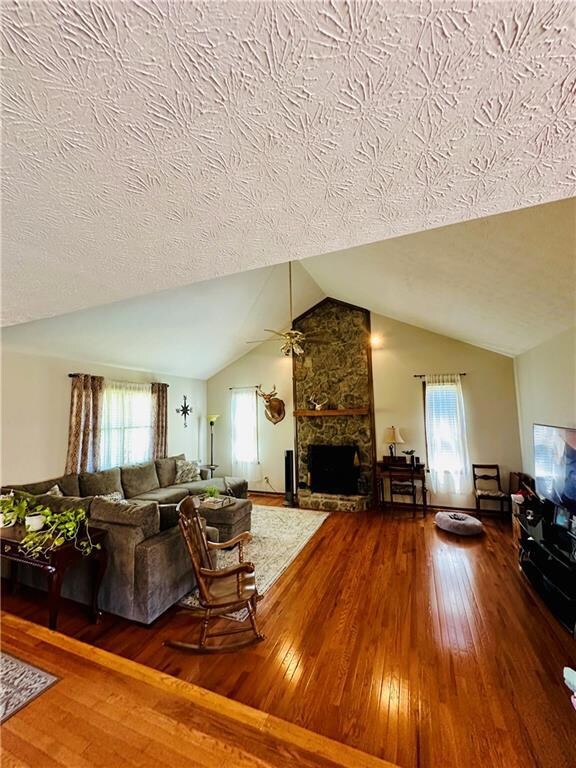 Living room featuring hardwood / wood-style floors
