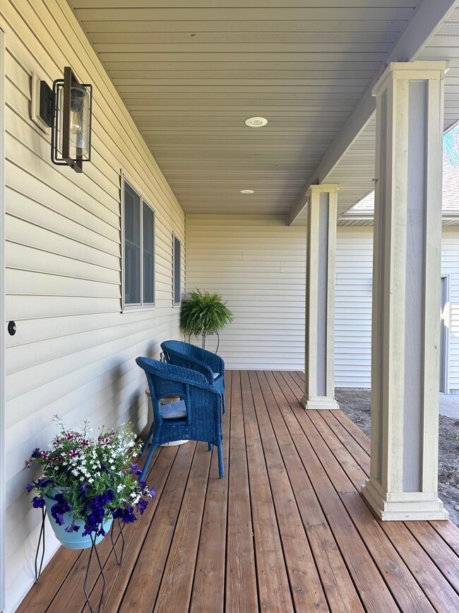 The front porch faces east making it a great place to wake up and enjoy that morning coffee.