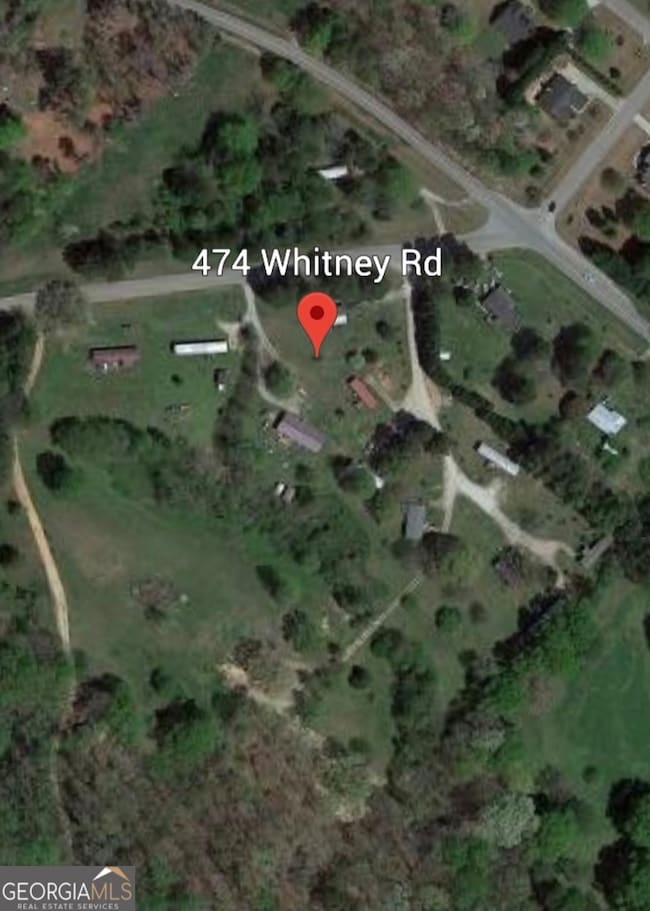 Arterial view of mobile home community situated at
