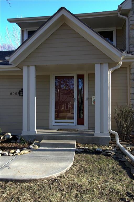 Protected entry welcomes you into the home.