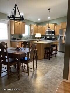 View from dining into Kitchen