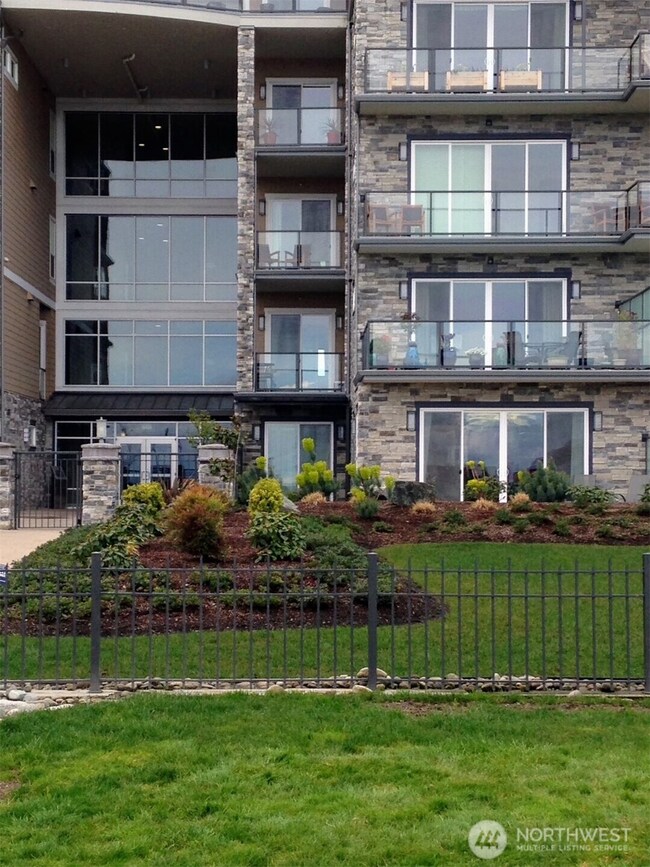 One of the several outside entrances to the Century Condominiums at Point Ruston.  Owners only...you must use your key fob to enter... Great security!