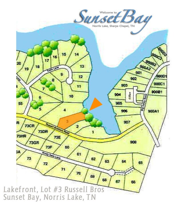 Sunset Bay Norris Lake front Lot #3