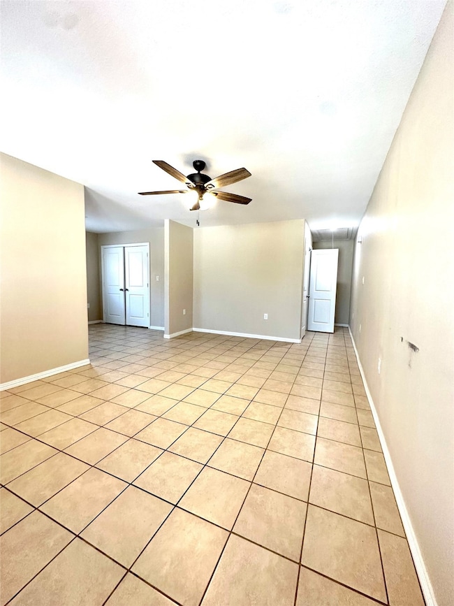 View of the living room to kitchen.