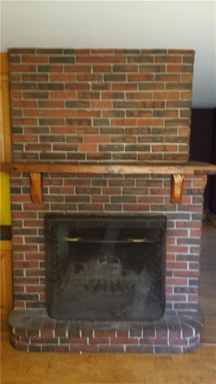 working wood burning fireplace in...