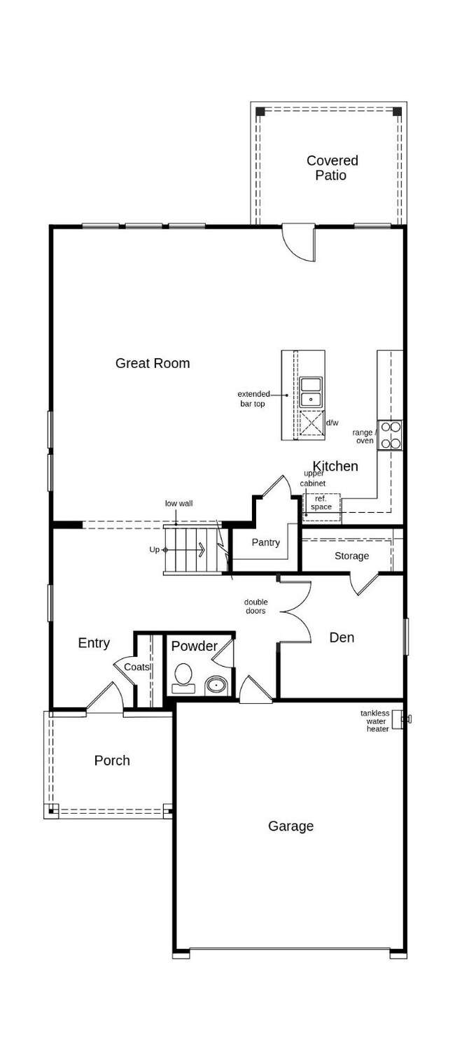 This floor plan features 4 bedrooms, 2 full baths,