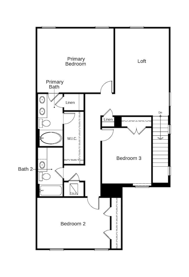 This floor plan features 3 bedrooms, 2 full baths,