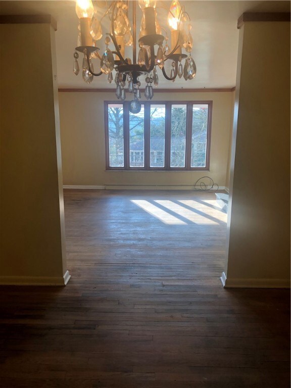 View from dinning room into living room.  Great wi