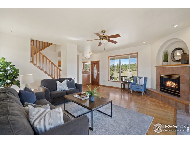 Living Room with Cozy Fireplace
