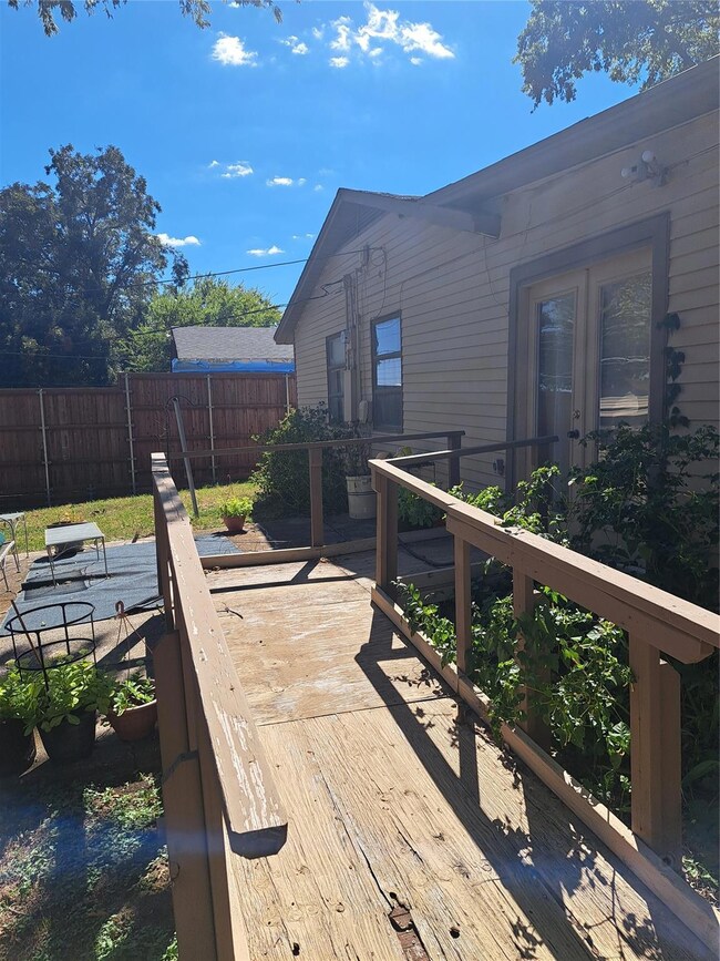 View of wooden deck