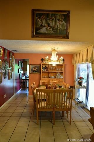 Dinning room with garden view. Window treatments w