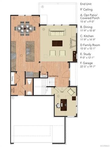 Rendering of the First Floor.
