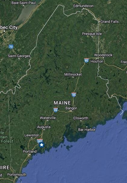 Blue star is approximate map location