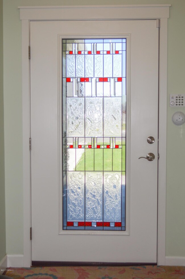 Colorful Stained Glass Entry Door