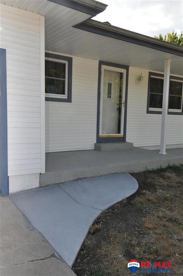 The front entry way has a covered porch with lots of room to add your own finishing touches!