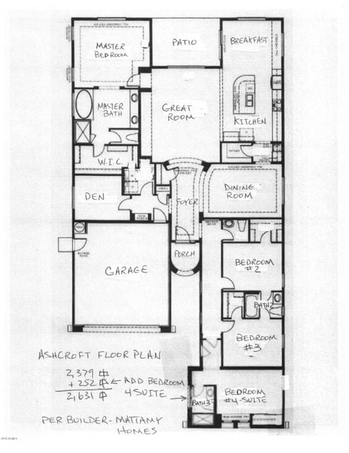 Ashcroft Floor Plan with Bedroom 4 Suite