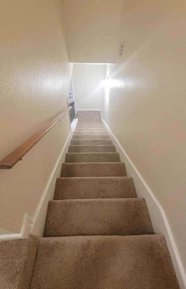 Stairway with baseboards