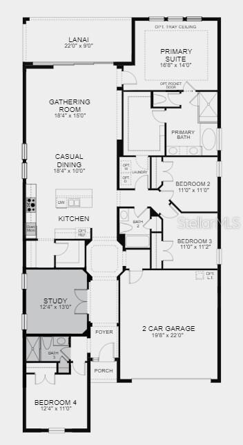 Structural options include: tray ceiling package, keyless pad for garage door, gourmet kitchen, study, shower in place of tub - 1st floor bath 3, outdoor kitchen rough-in.