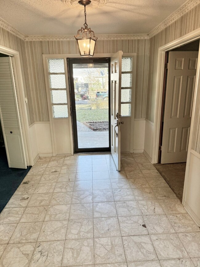 Front Entry with Marble Flooring