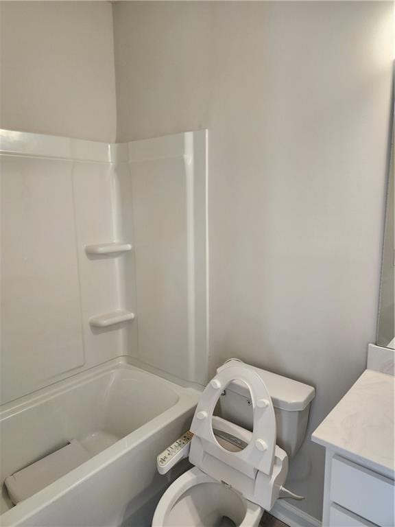 Full bathroom featuring vanity, washtub / shower c