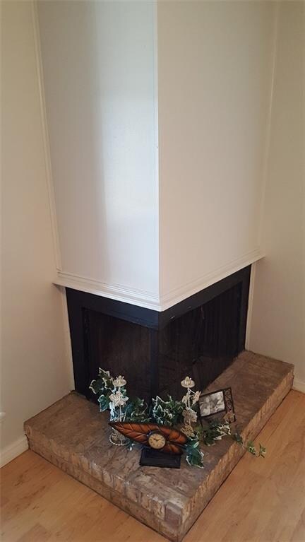 Cozy corner fireplace