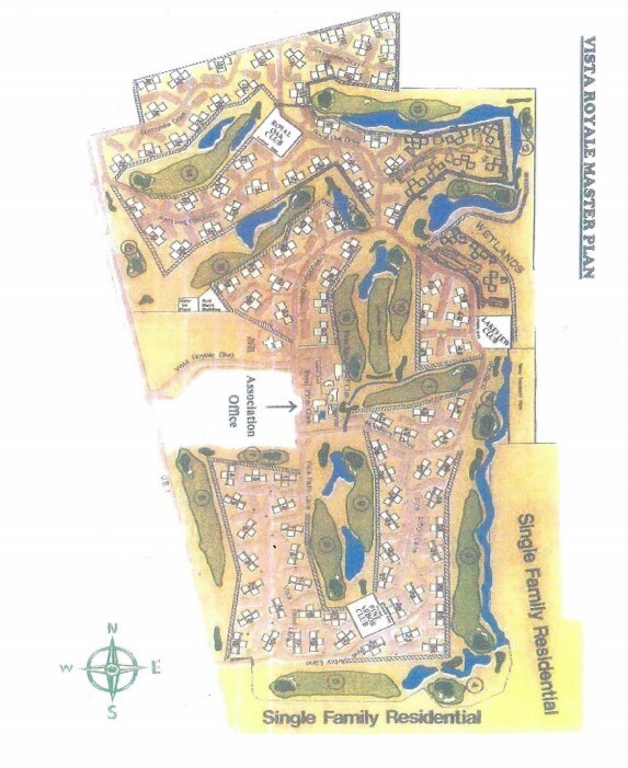 Vista Royale Map pf golf course, clubouses & the e