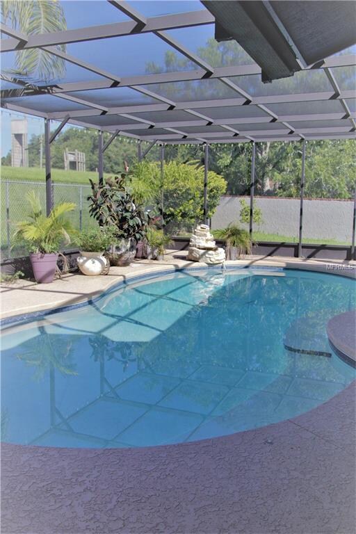 Pool rear view