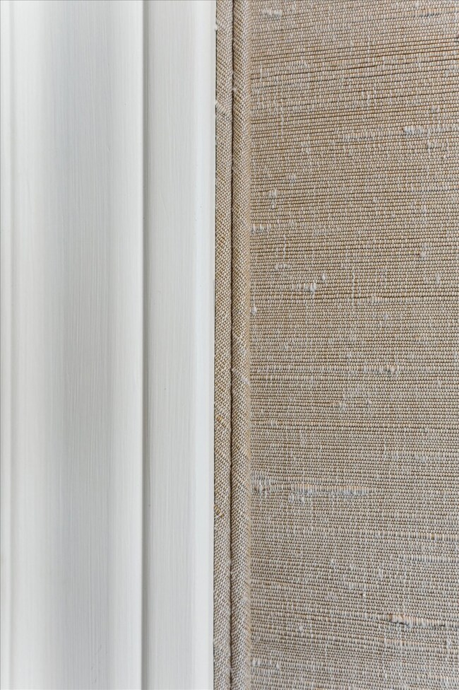 Closeup of the double piping detail throughout the
