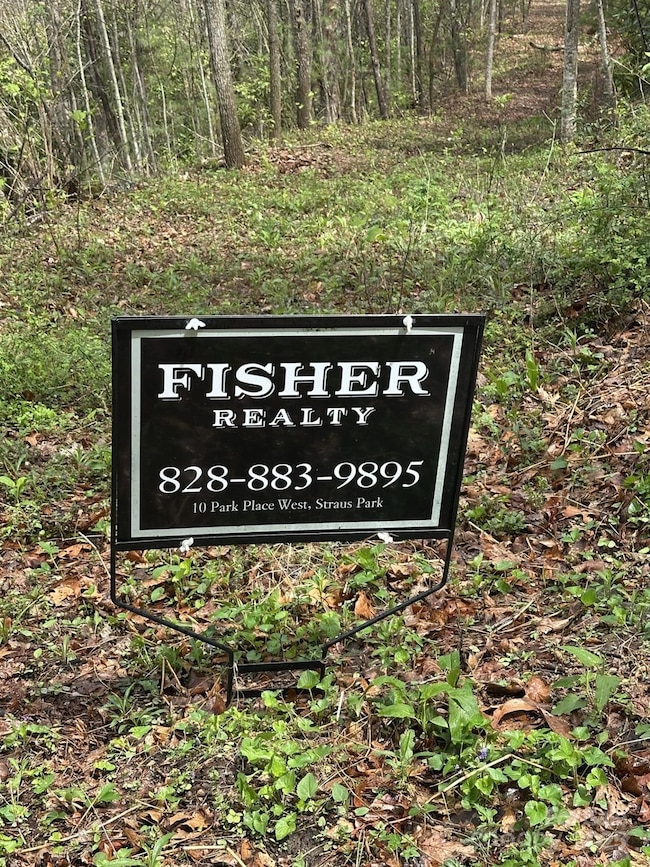 Sign at start of roughed in road