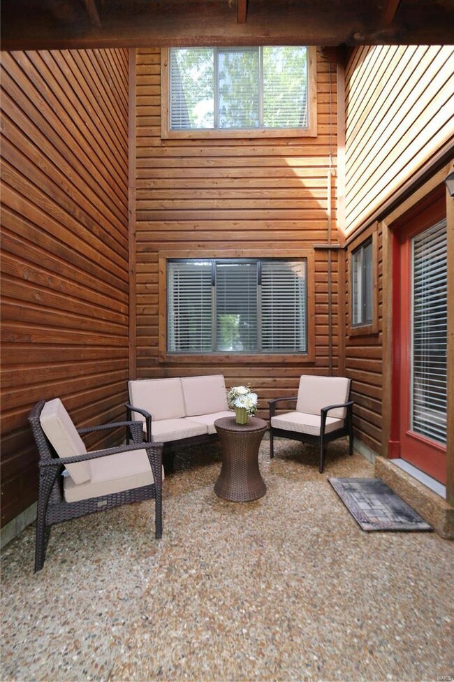 Lower & Upper level bedrooms overlook the courtyar