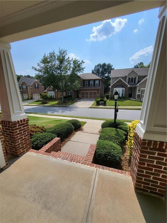 Charming front entry. Sidewalk community.