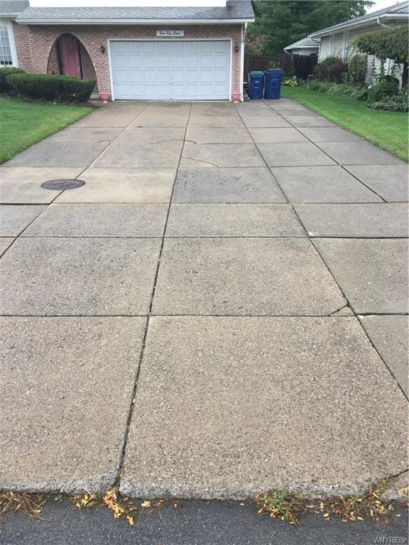 Extra Wide Concrete Driveway