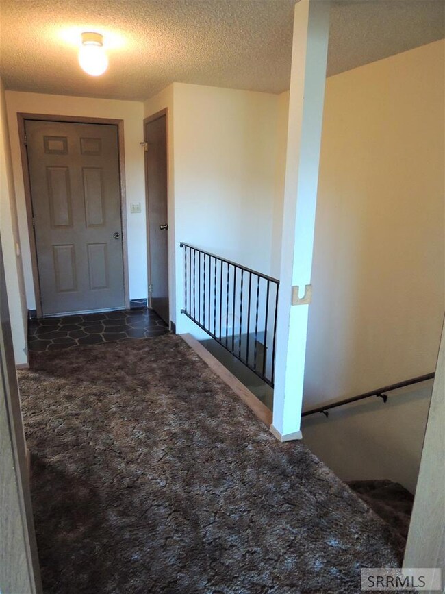 Entry way and basement stairs