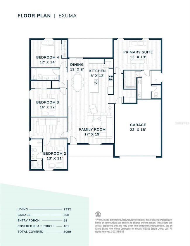 2332SQFT FLOOR PLAN