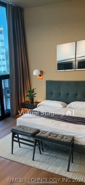 virtually staged bedroom