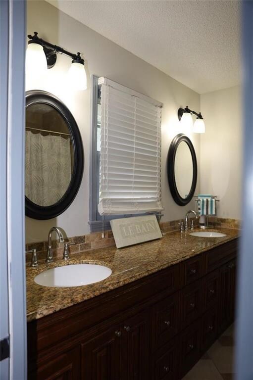 Master Bedroom Onsuite with double sinks and grani