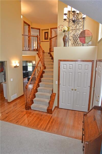 Your eyes will be drawn to the 2 story open foyer 