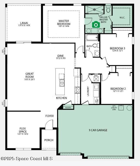 Melody C Floor Plan with Deluxe Bath