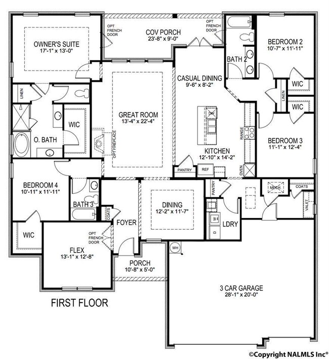 The Ashton -4 bedrooms, 3 baths, study, AND 3 car garage!