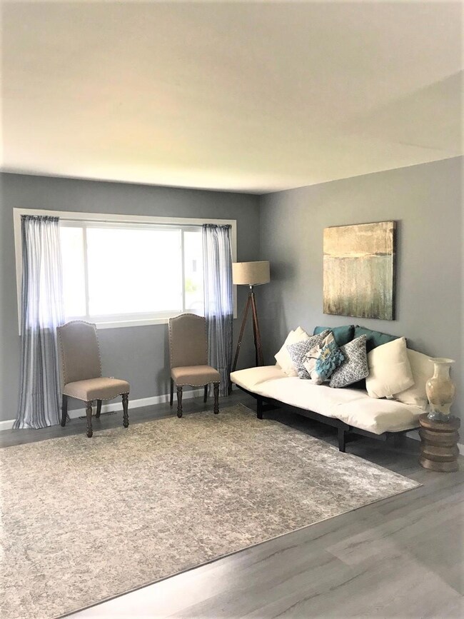 View from kitchen to family room