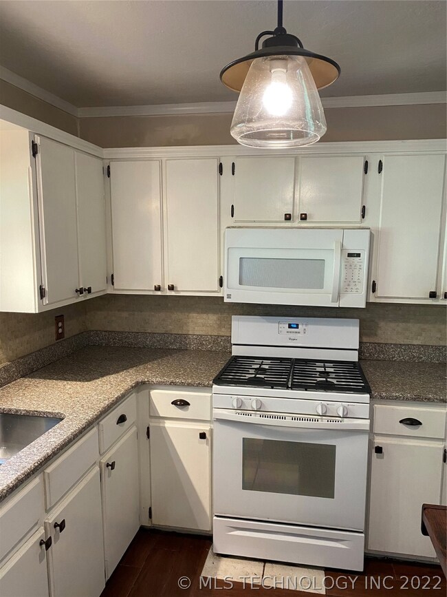 Updated kitchen with white cabinets