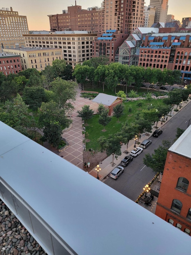 View from the patio of Mears Park